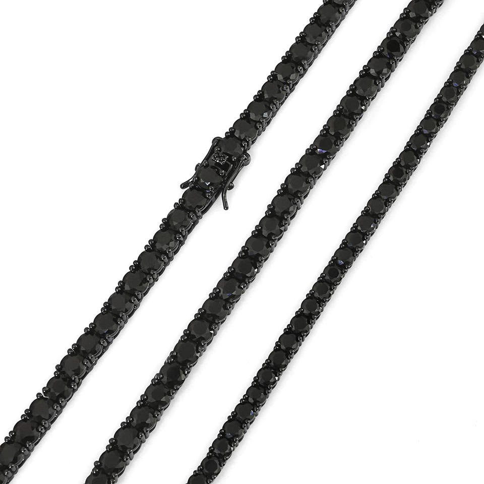 Night Veil: Obsidian Tennis Chain