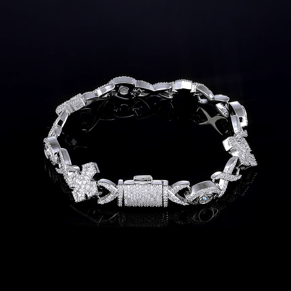 Sanctum Links: Cross-Lock Ice Bracelets