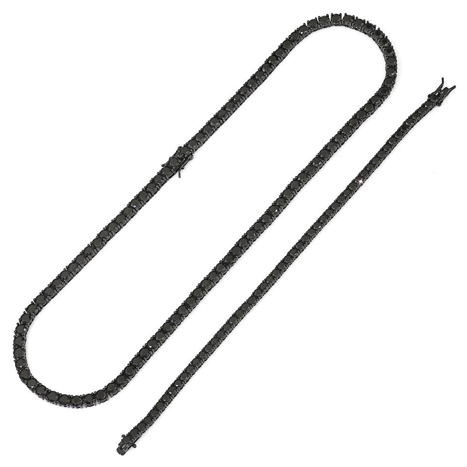 Night Veil: Obsidian Tennis Chain