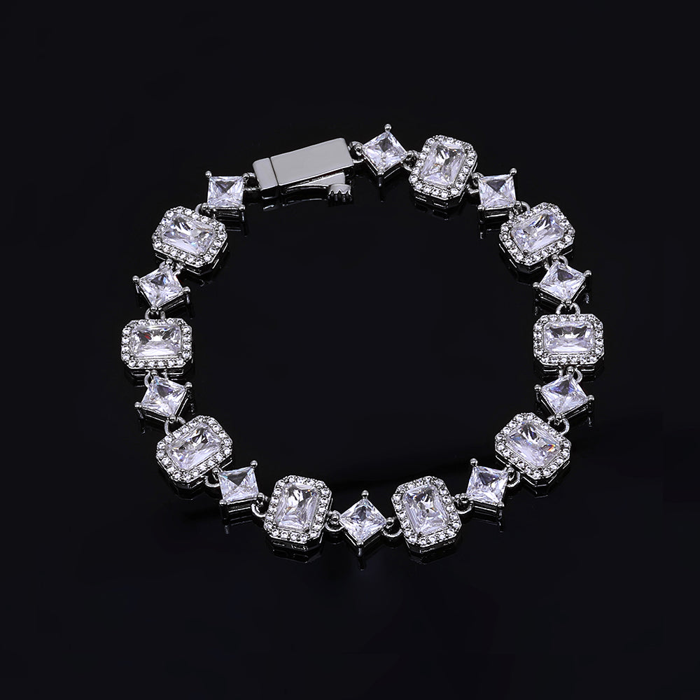 Gilded Cipher: Geometric Ice Link Bracelets