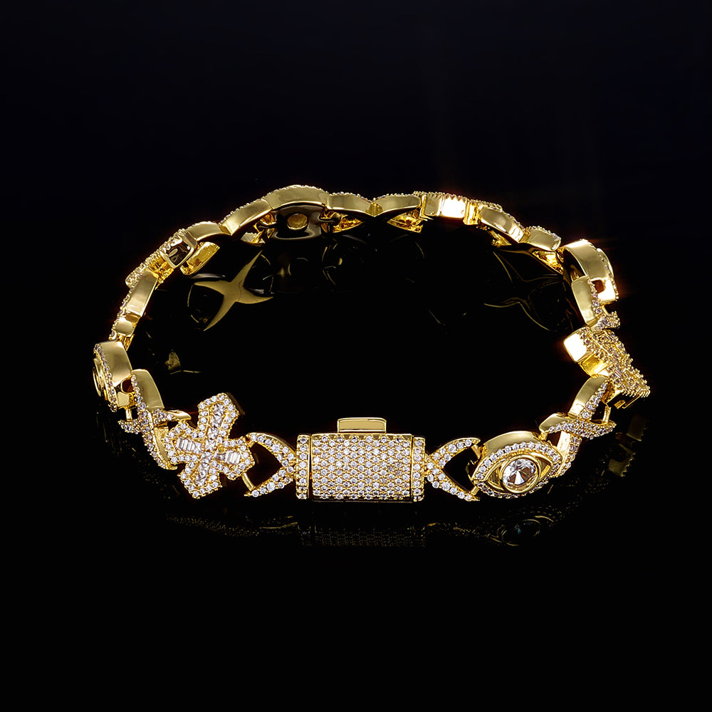 Sanctum Links: Cross-Lock Ice Bracelets