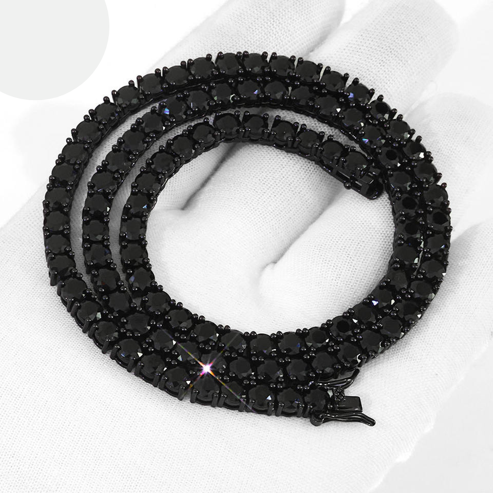 Night Veil: Obsidian Tennis Chain