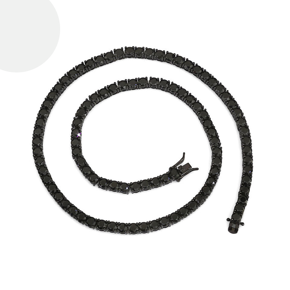 Night Veil: Obsidian Tennis Chain